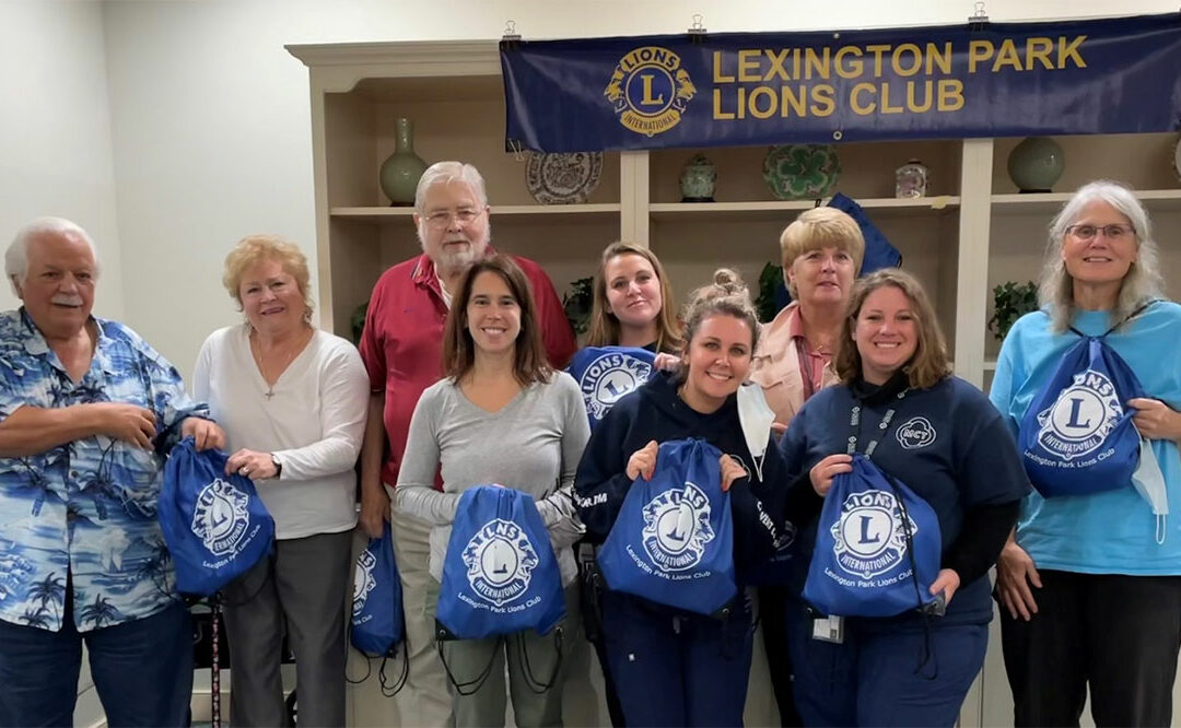 Lexington Park Lions Club Fills Bags of Comfort